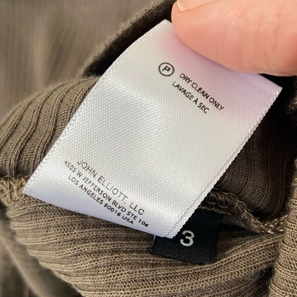 NWT John Elliott Des Cotton Cashmere Cropped Ribbed Turtleneck size 3 Large - Picture 7 of 7